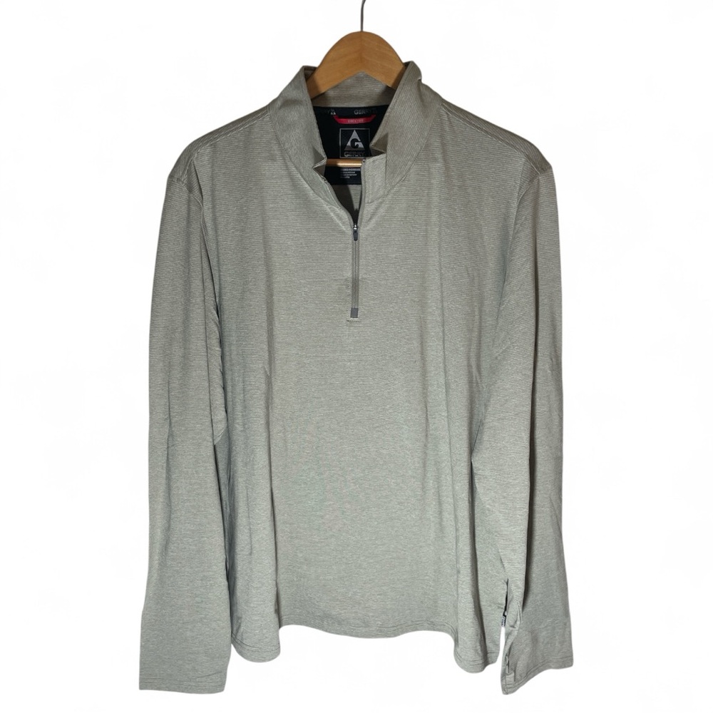C14- Gerry Weber Men's XL Light Gray Zip-Up Sweater